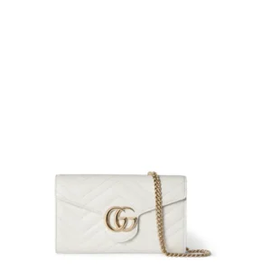 Marmont wallet on chain - White